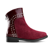 Glam Rock Ankle Boot - Maroon