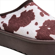 Patterned Platform Clog - Brown