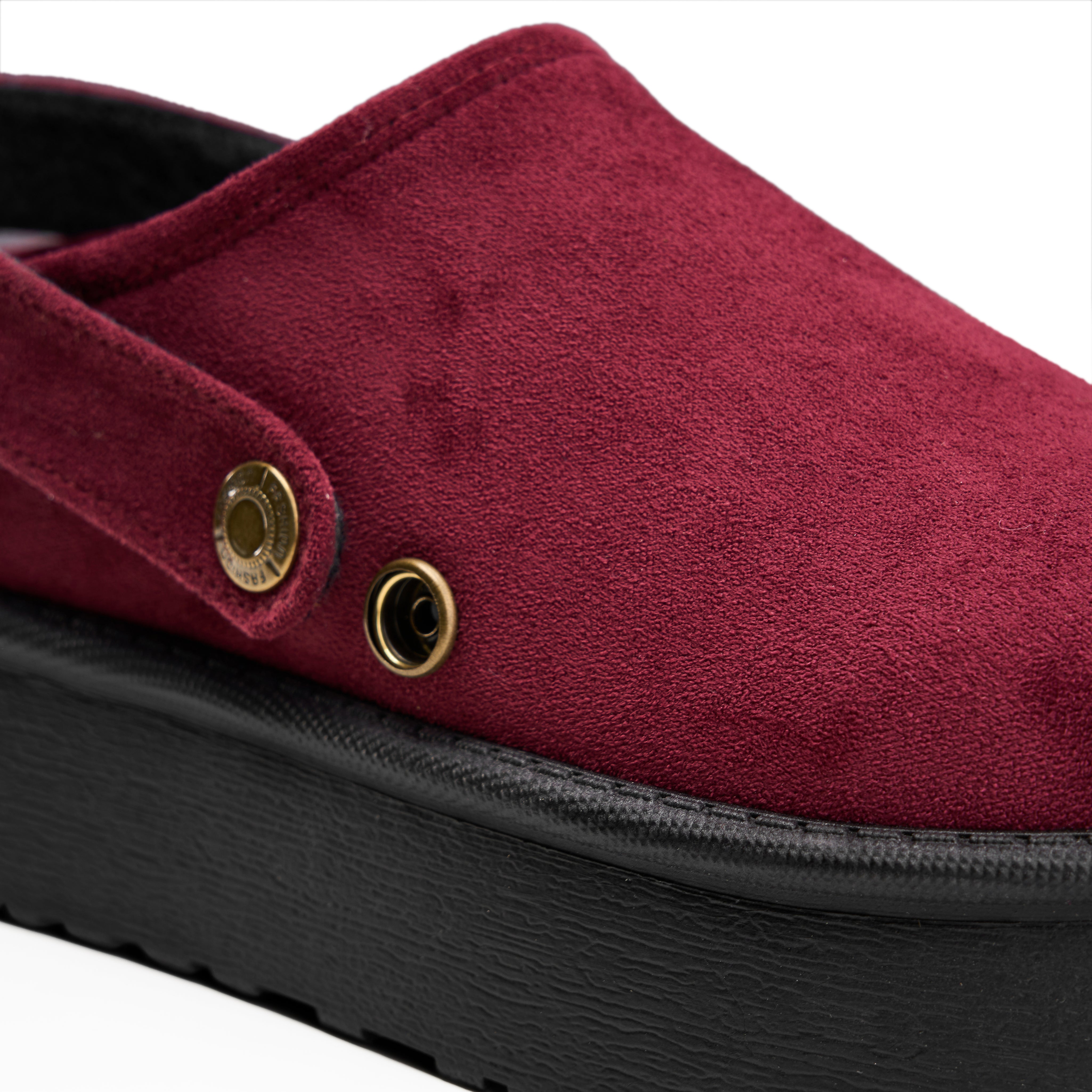 Chunky Sole High-Cut Clogs - Maroon