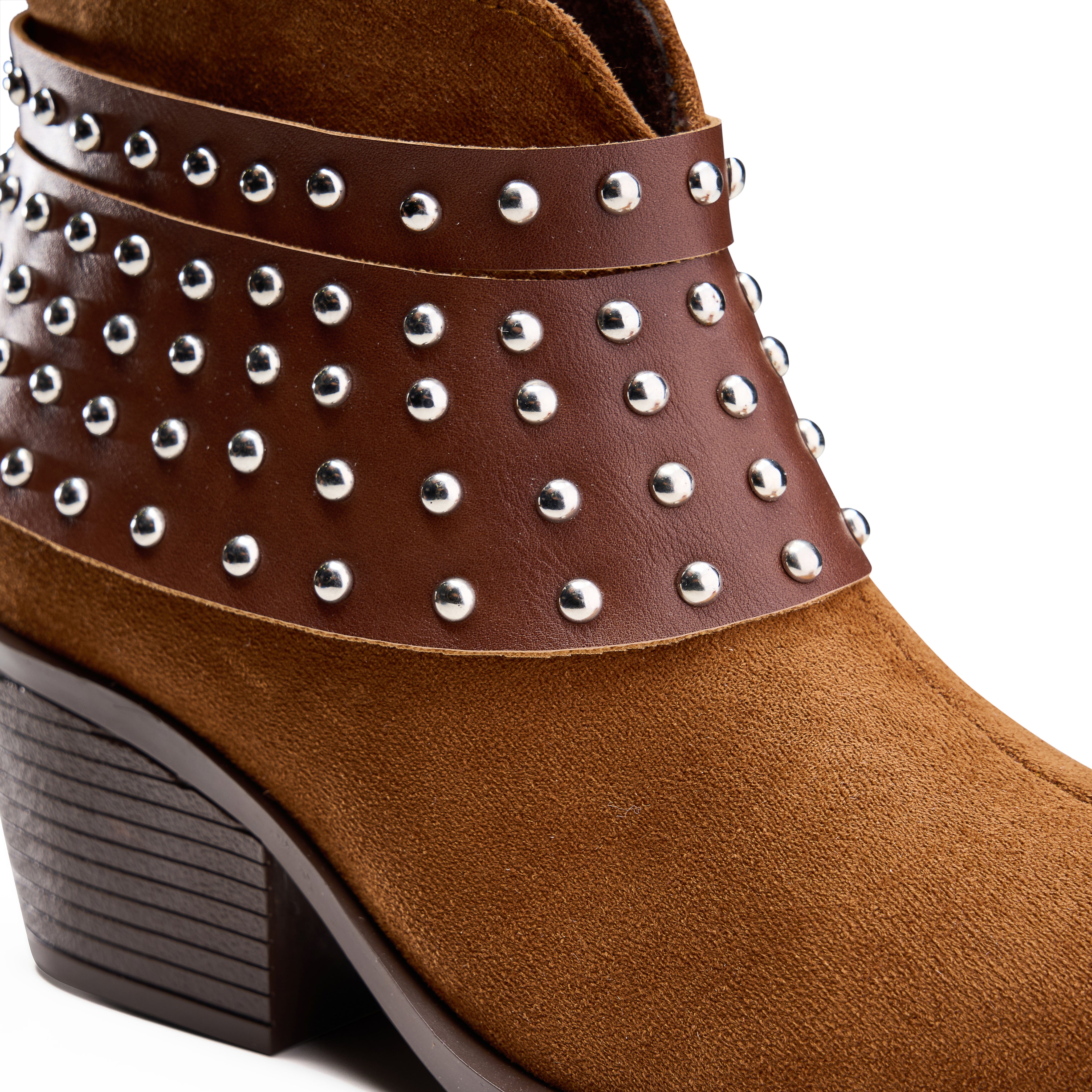 Rivet Cuff Suede Ankle Boot - Havan