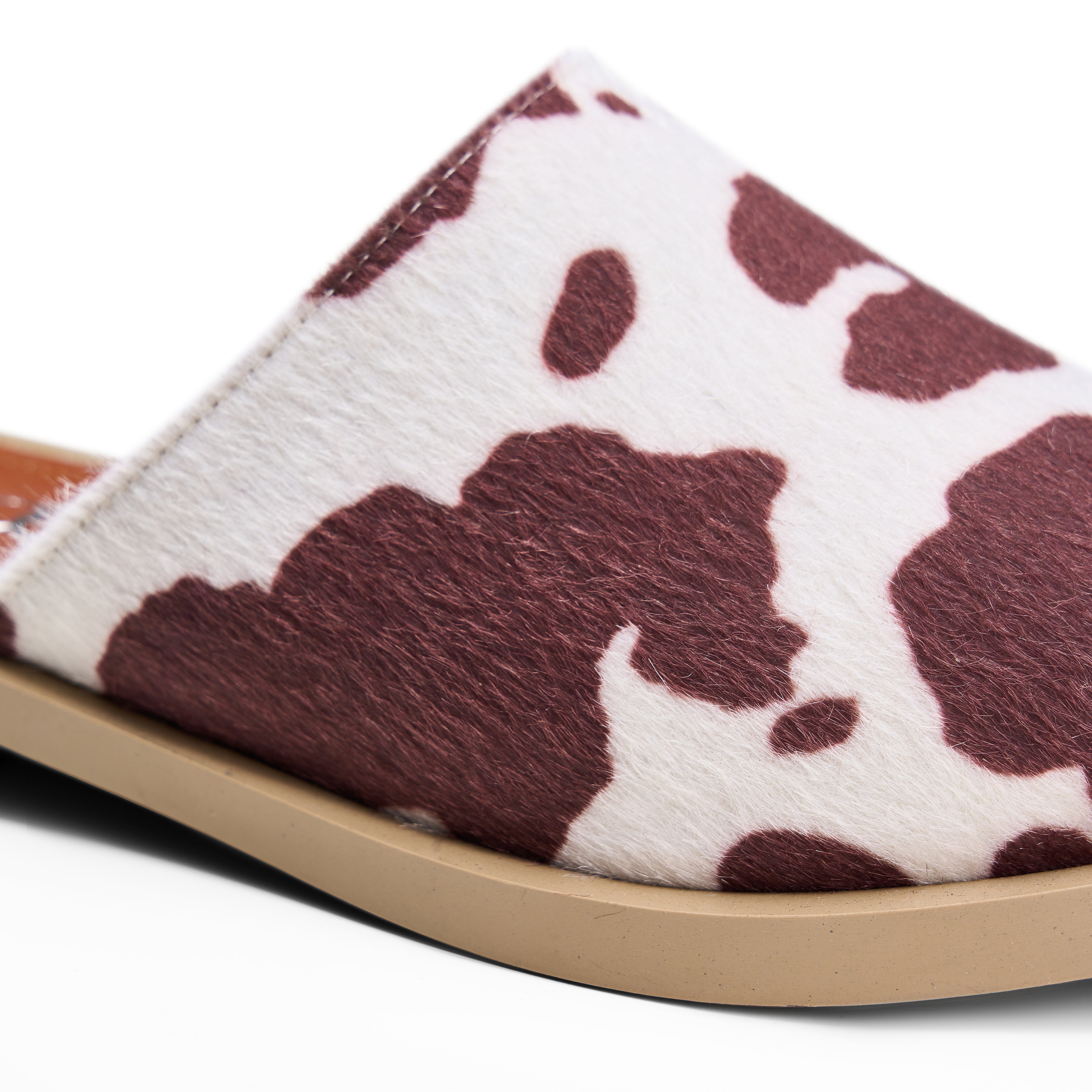 Patterned Flat Slide - Brown