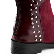 Glam Rock Ankle Boot - Maroon