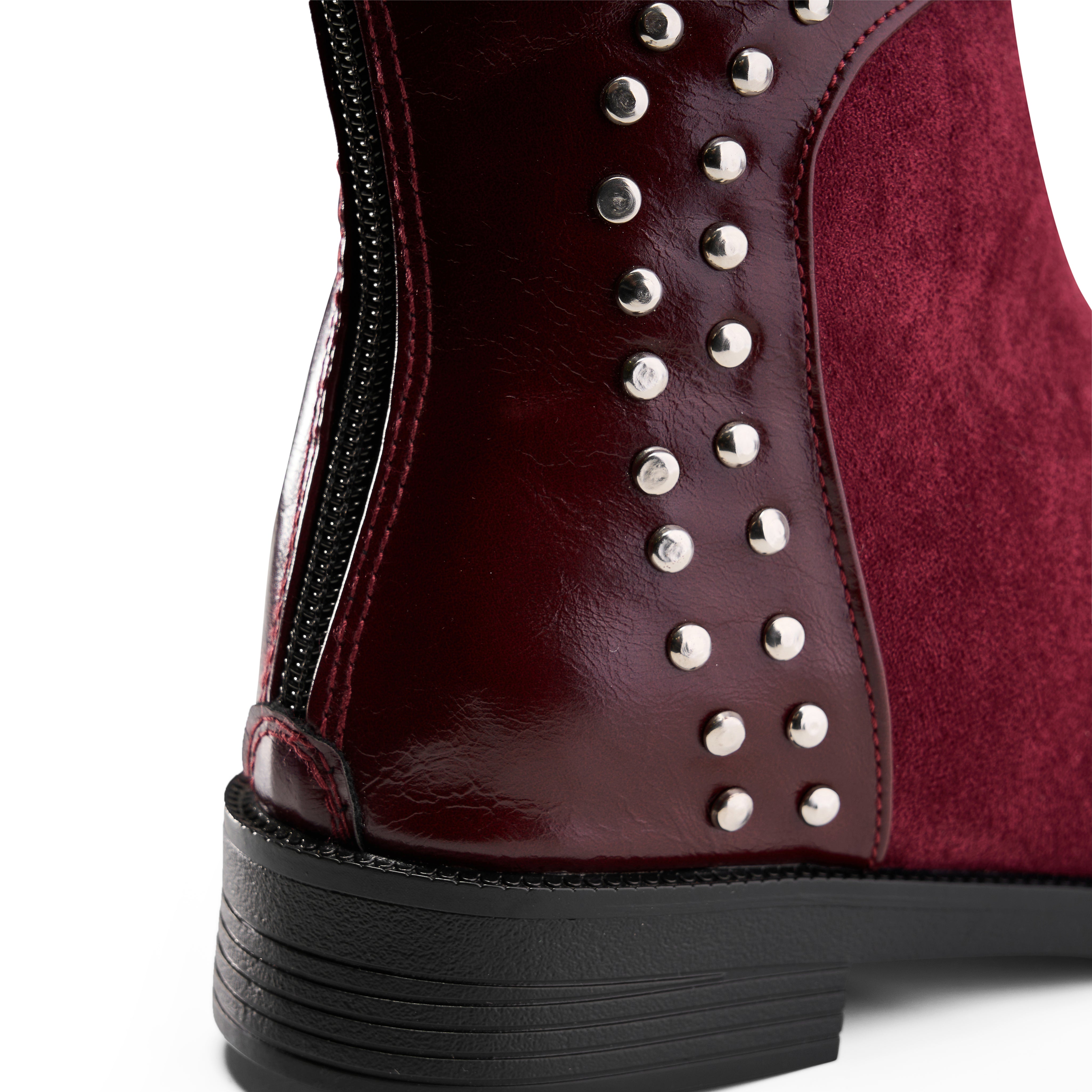 Glam Rock Ankle Boot - Maroon