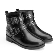 Double-Strap Riot Boot - Black