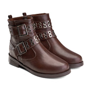 Double-Strap Riot Boot - Brown