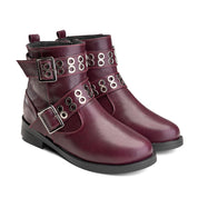 Double-Strap Riot Boot - Maroon
