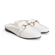 Flat Metal Accent Slide - White