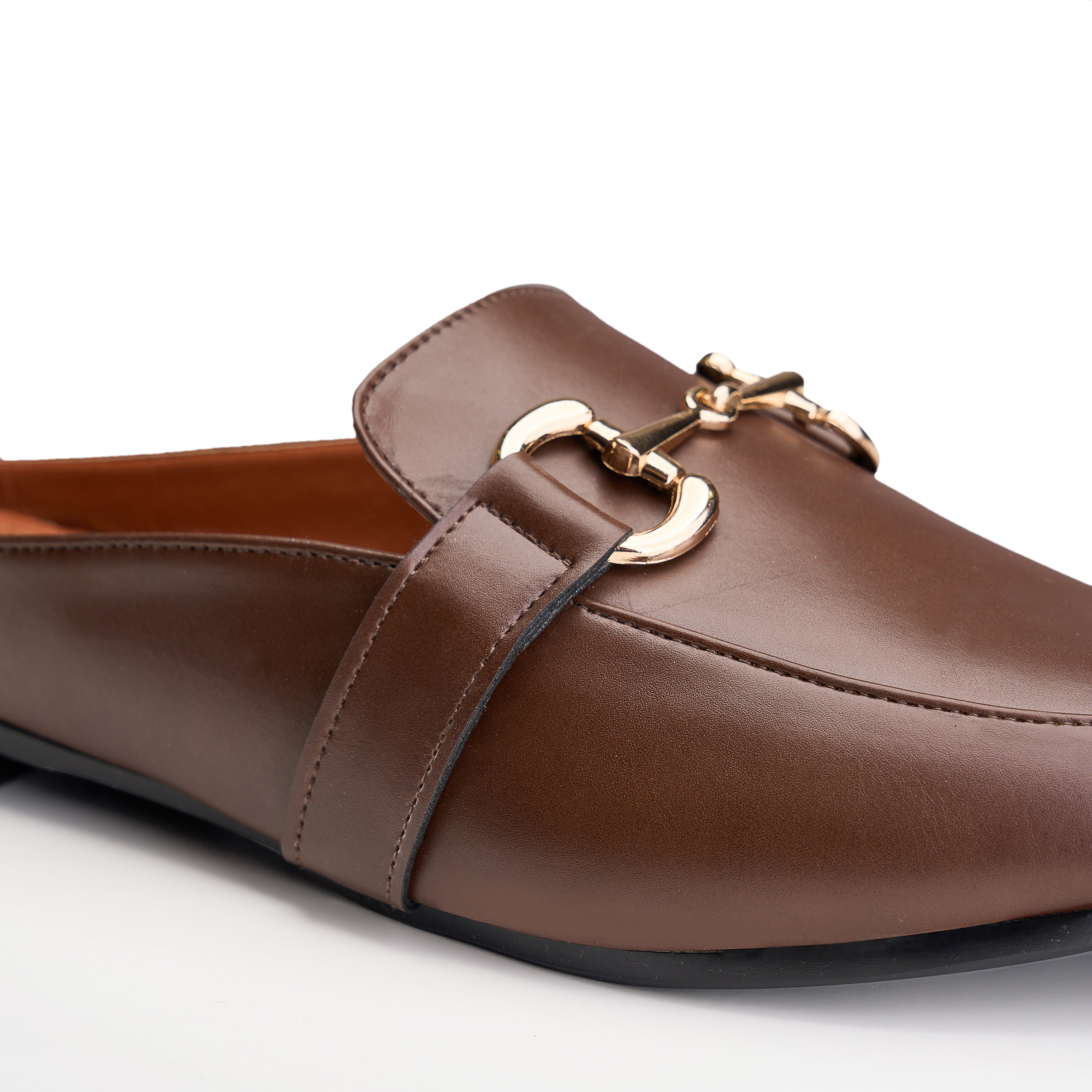 Flat Metal Accent Slide - Brown