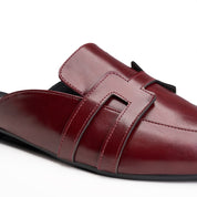 Cutout Band Flat Slide - Maroon