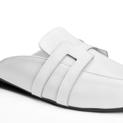Cutout Band Flat Slide - White