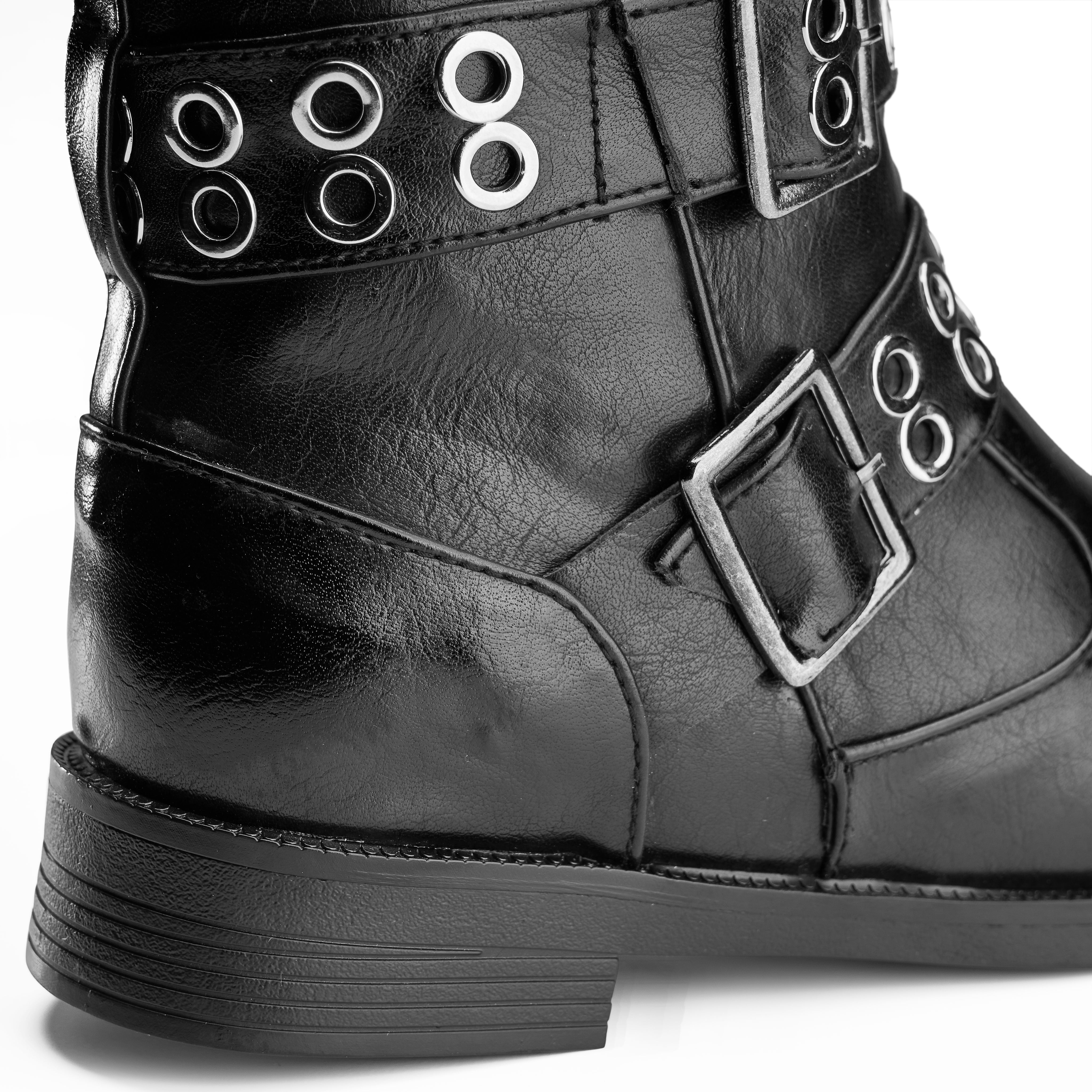 Double-Strap Riot Boot - Black