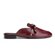 Stud Detail Loafer Mule - Maroon