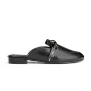 Stud Detail Loafer Mule - Black