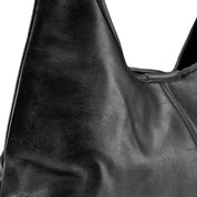 Soft Finish Half-Moon Bag - Black