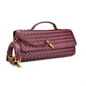 Braided Crossbody Envelope - Maroon
