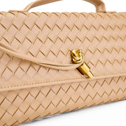 Braided Crossbody Envelope - Beige