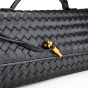 Braided Crossbody Envelope - Black