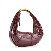 Structured Handle Hobo - Maroon