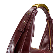 Structured Handle Hobo - Maroon