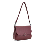 Mini Flap Shoulder Bag - Maroon