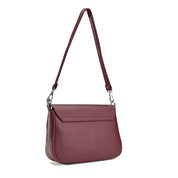 Mini Flap Shoulder Bag - Maroon