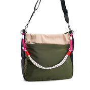 Puffer Sling Carryall Bag - dark green