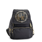 Beaded Elephant Flap Backpack