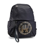 Motif Detail Full-Zip Backpack