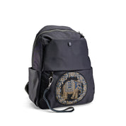 Nylon Motif Embellished Backpack