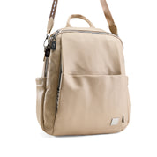 Pebbled Convertible Backpack - Beige