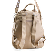 Pebbled Convertible Backpack - Beige