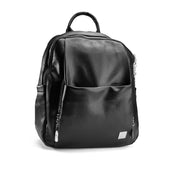 Pebbled Convertible Backpack - Black