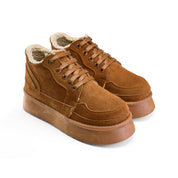 Sherpa-Trimmed High-Top Sneaker Boot - Havan