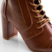 Side-Zip Heeled Lace Boot - Havan