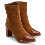Stud-Trim Block Heel Boot - Havan