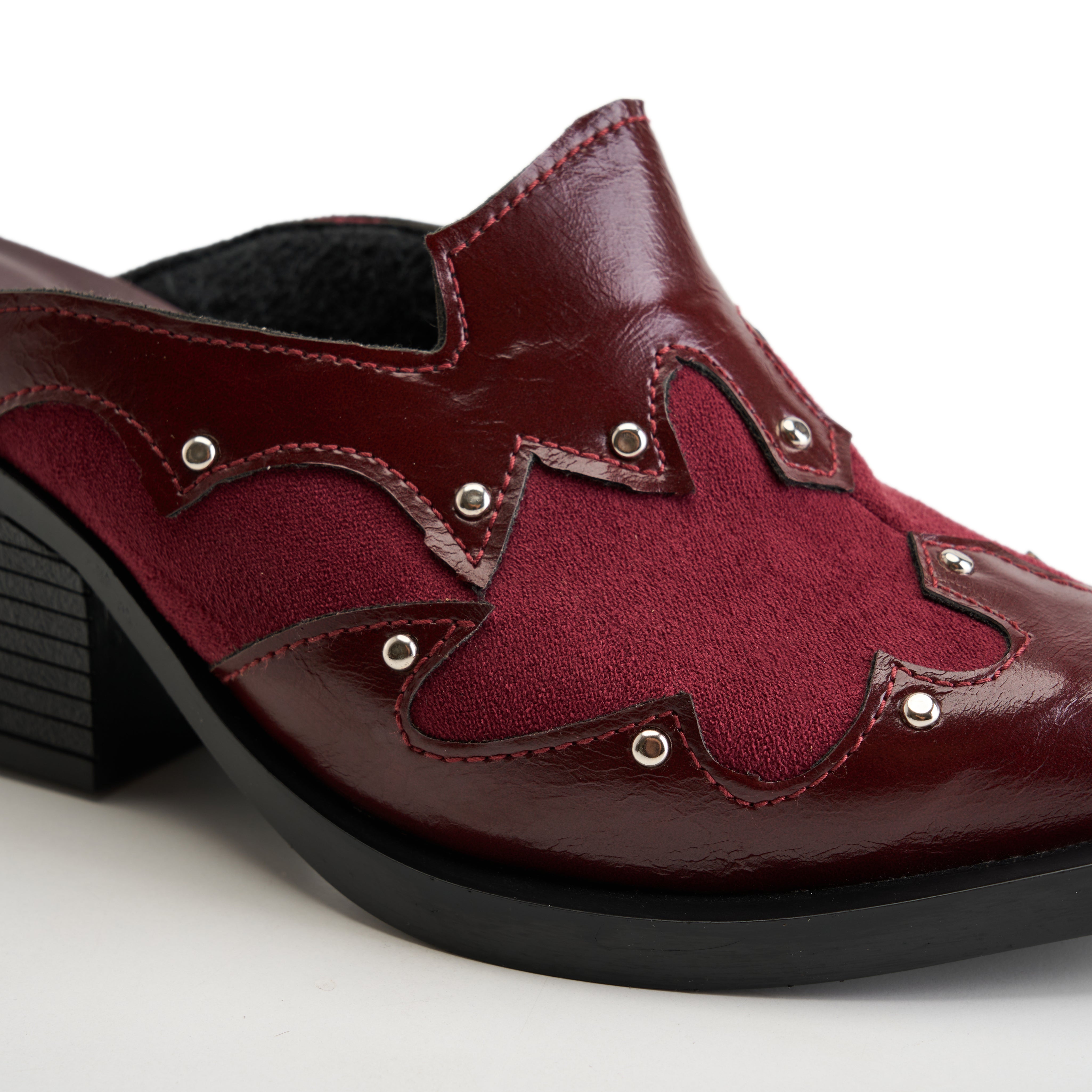 Rocker Cowgirl Mule - Maroon