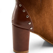 Stud-Trim Block Heel Boot - Havan