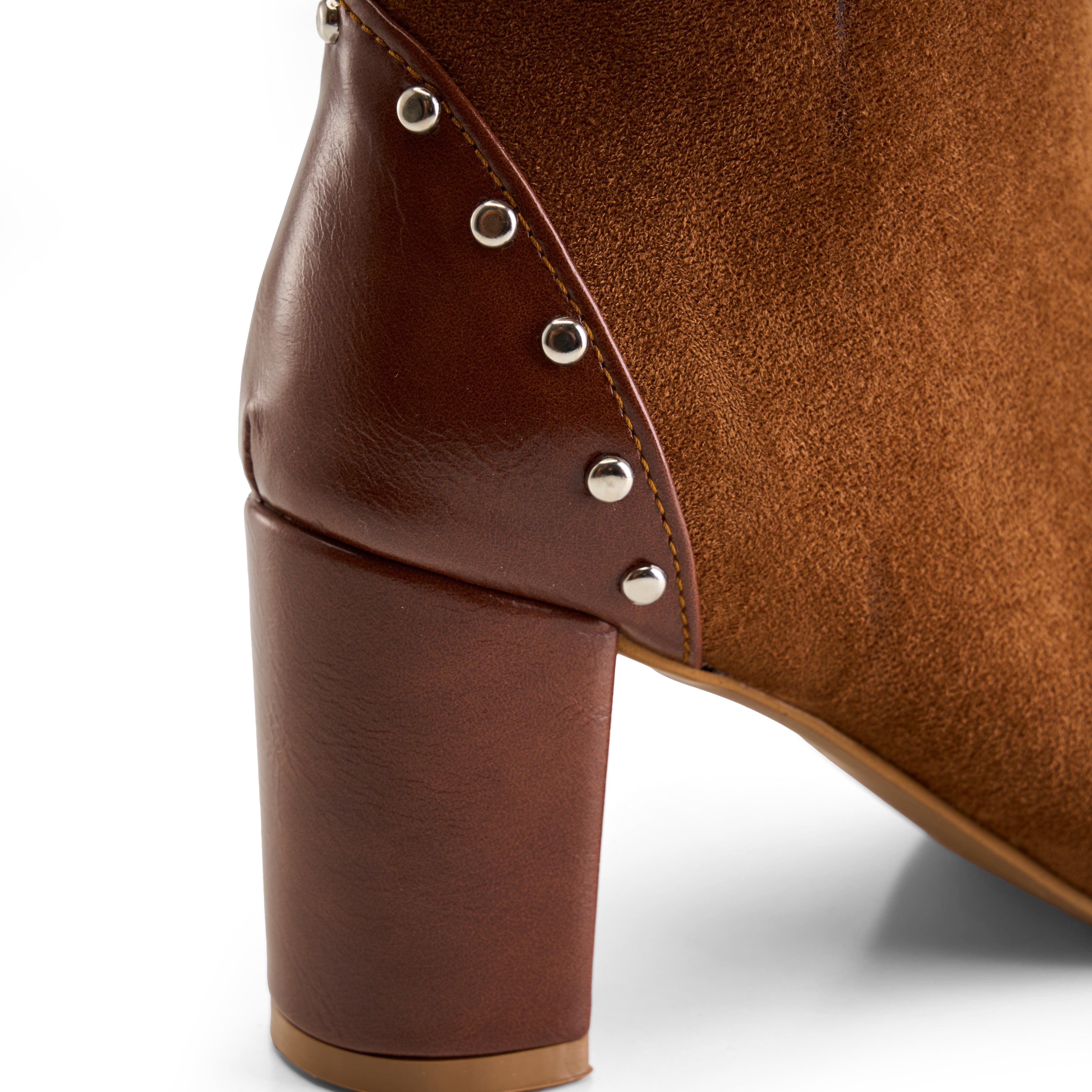 Stud-Trim Block Heel Boot - Havan