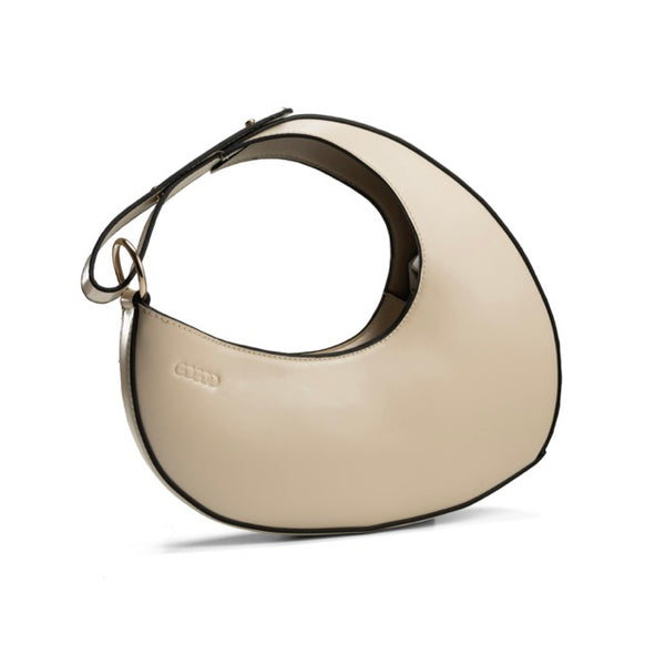 Classic Crescent Handbag - Beige