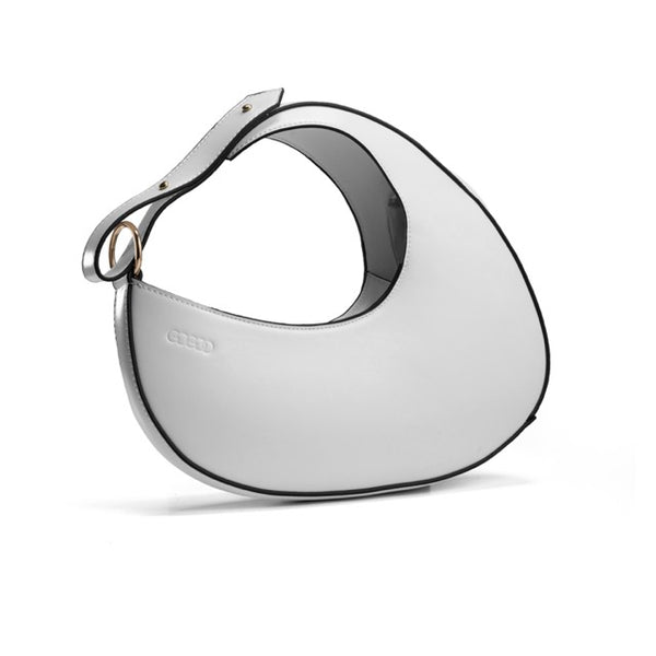 Classic Crescent Handbag - White