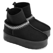 Soft Knit UGG Boots - Black
