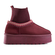 Soft Knit UGG Boots - Maroon