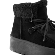 Comfy Fleece Ankle Boots - Black