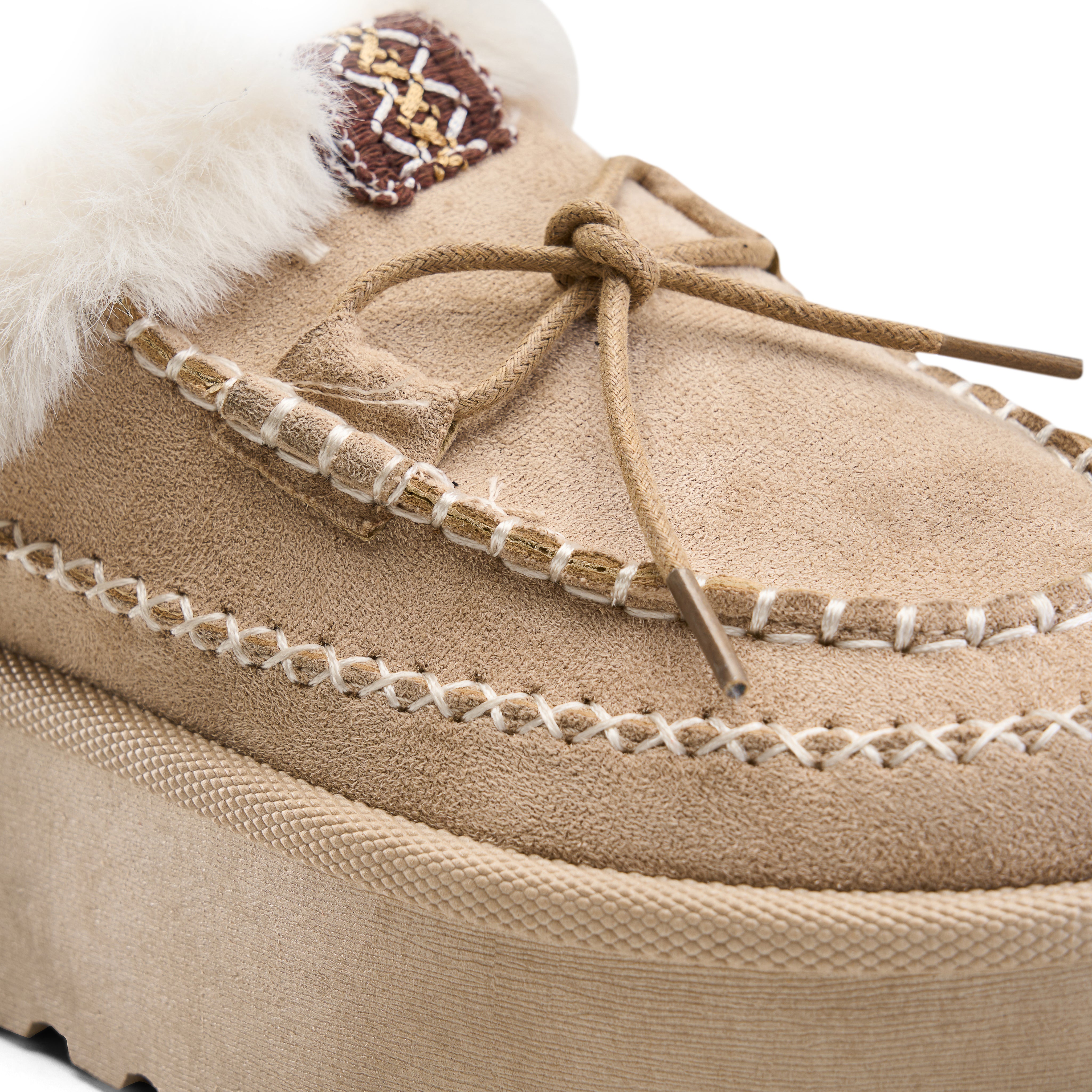 Cozy Fur UGG Mules - Beige