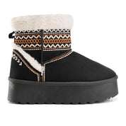 Cozy Stitch Ankle Boots - Black