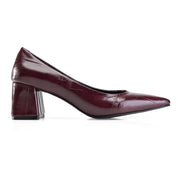 Essential Block Heel - Maroon