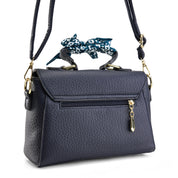 Circle-Link Crossbody Bag - Dark Blue