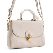 Circle-Link Crossbody Bag - Beige
