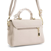 Circle-Link Crossbody Bag - Beige
