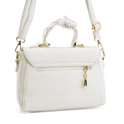 Circle-Link Crossbody Bag - White